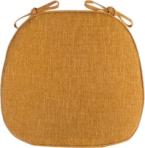 Miniatura 10 de Cojines para sillas de comedor, 6 unidades, en forma de U, cojines para sillas de cocina con lazos, almohadillas antideslizantes para sillas