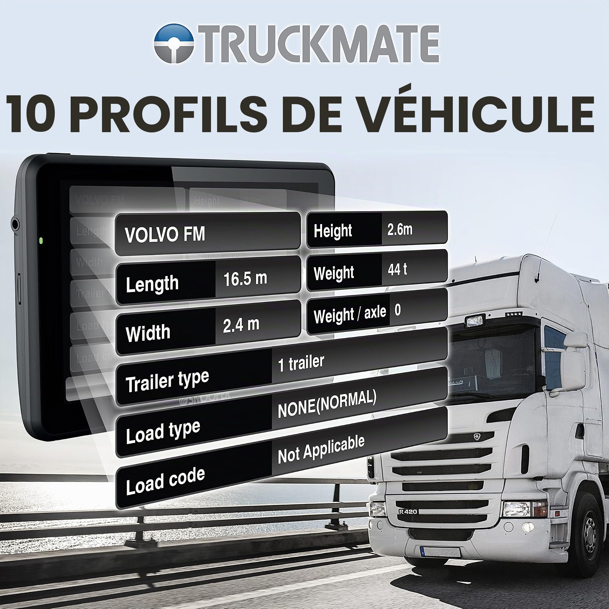 Snooper Truckmate EU S5100 5" Système de Navigation Poids Lourds avec TMC Intégré Et Cartographie Améliorée