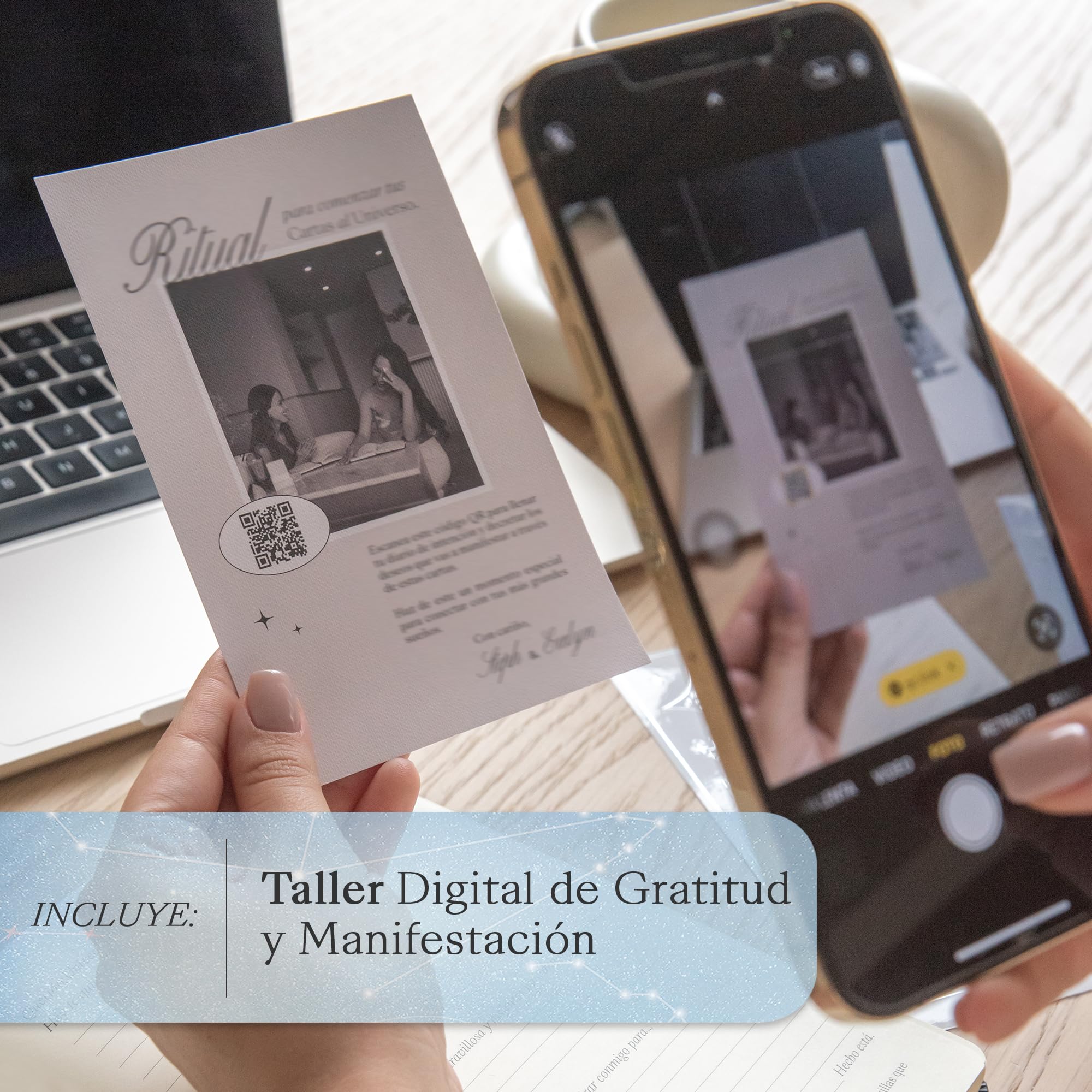 Letters to the Universe™ - Diario diario de gratitud de 115 páginas para mujeres y hombres, diario de gratitud y manifestación, diario guiado simple para el bienestar, regalo espiritual reflexivo,