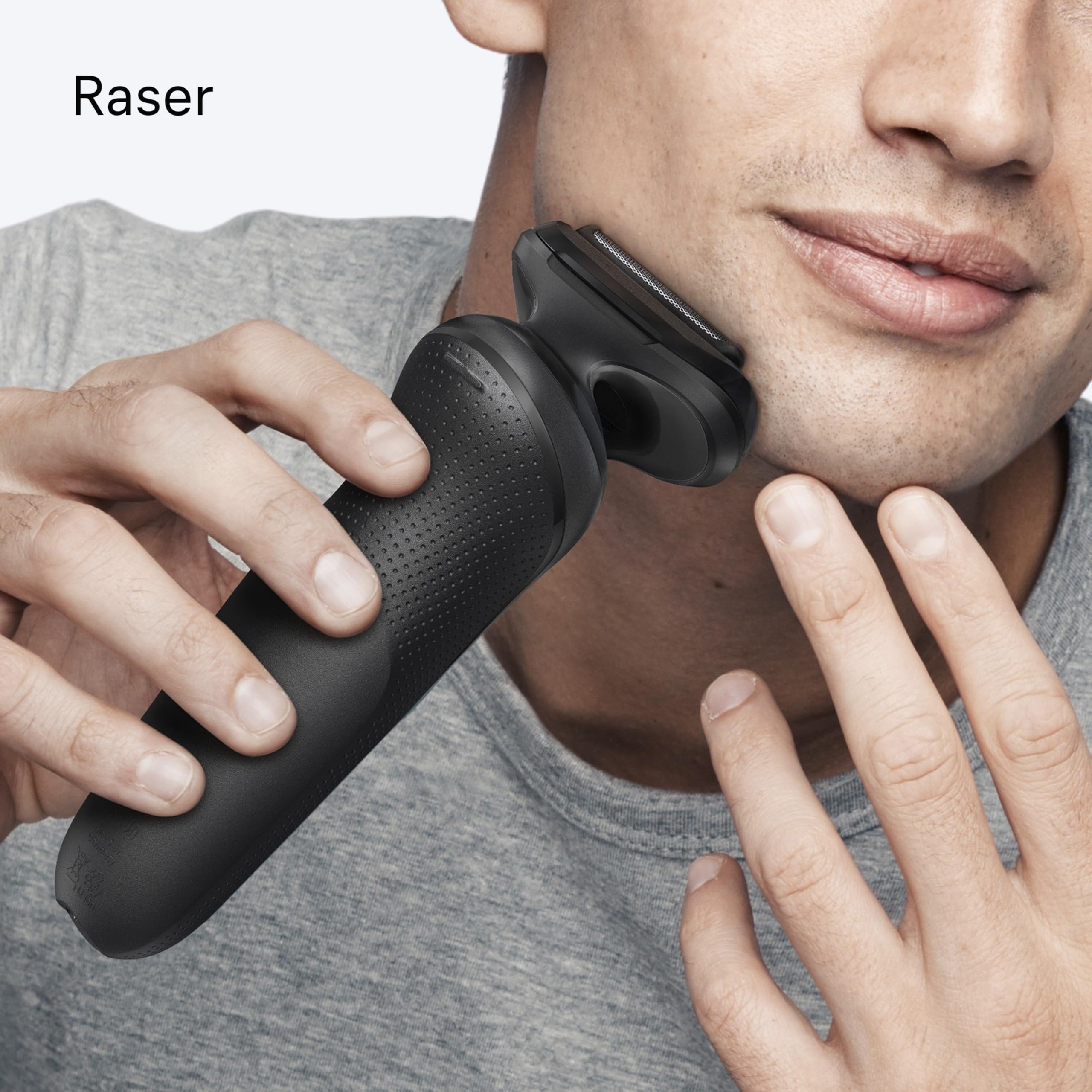 Braun Rasoir Electrique Homme Series 5 52-N1000SI Noir – Etanche, Batterie Rechargeable, 2 Modes de Rasage, Lames Flexibles, sans Fil, Brosse de Nettoyage, Emballage en Carton