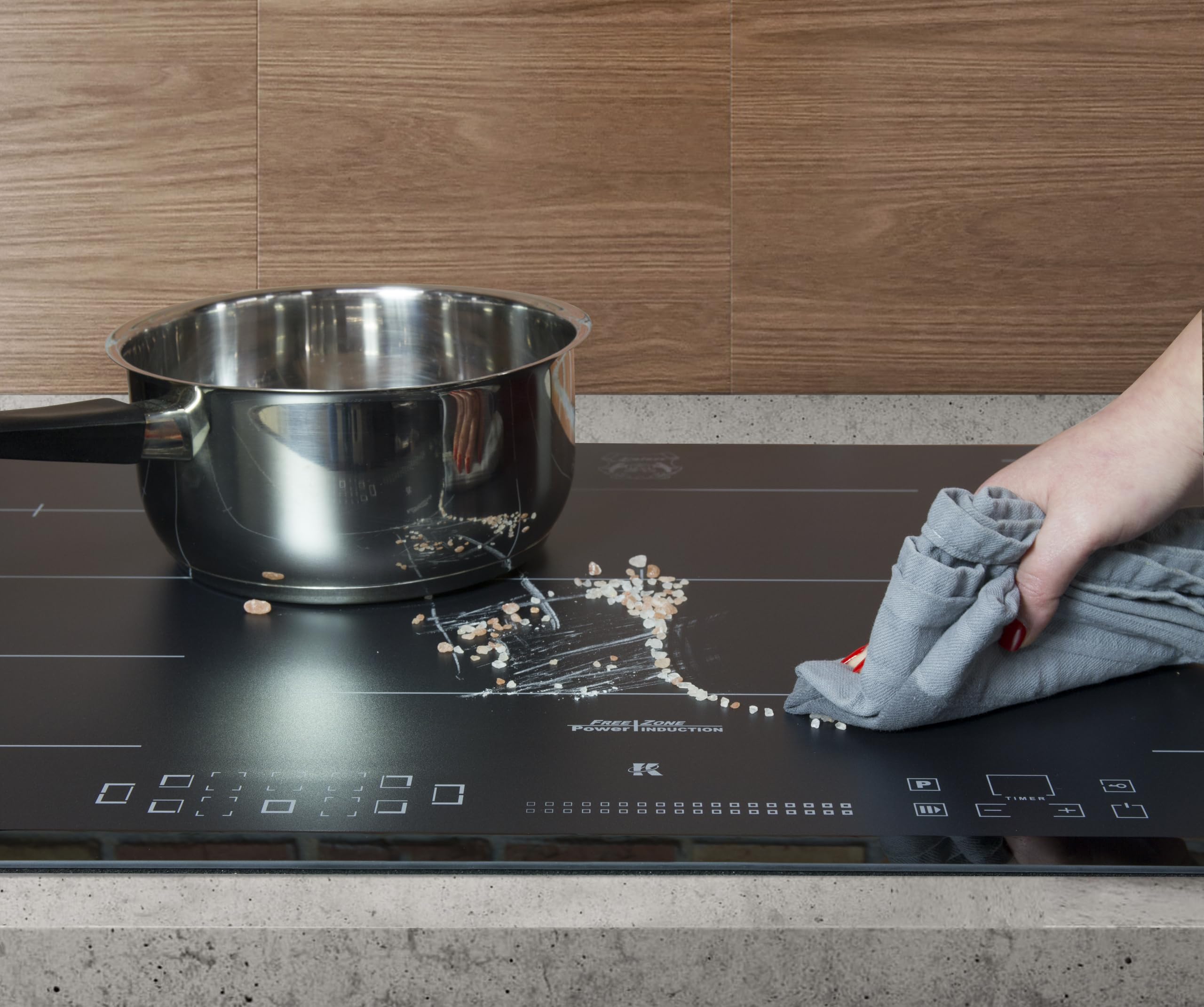 Kaiser Płyta indukcyjna 90 cm KCT 9110 FI samowystarczalna – płyta indukcyjna 5 stref, indukcja Flex FREE ZONE, Power Booster, szkło zapobiegające zarysowaniom, Slider Touch Control, 8,7 kW