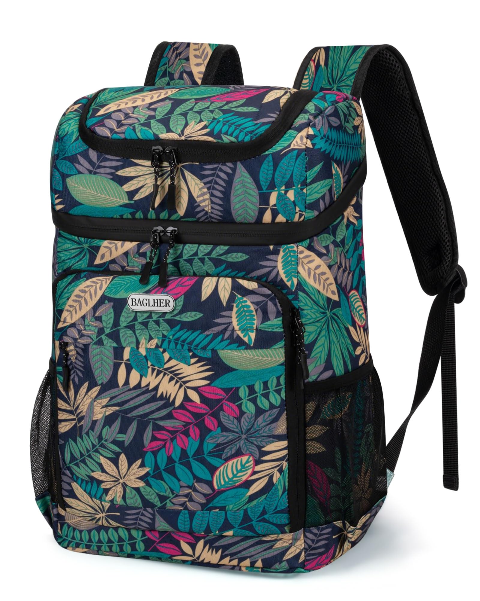 BAGLHER Lightweight Insulated Cooler Backpack - 30 Cans, Leak-Proof for Lunch, Picnic, Hiking, Camping Trips