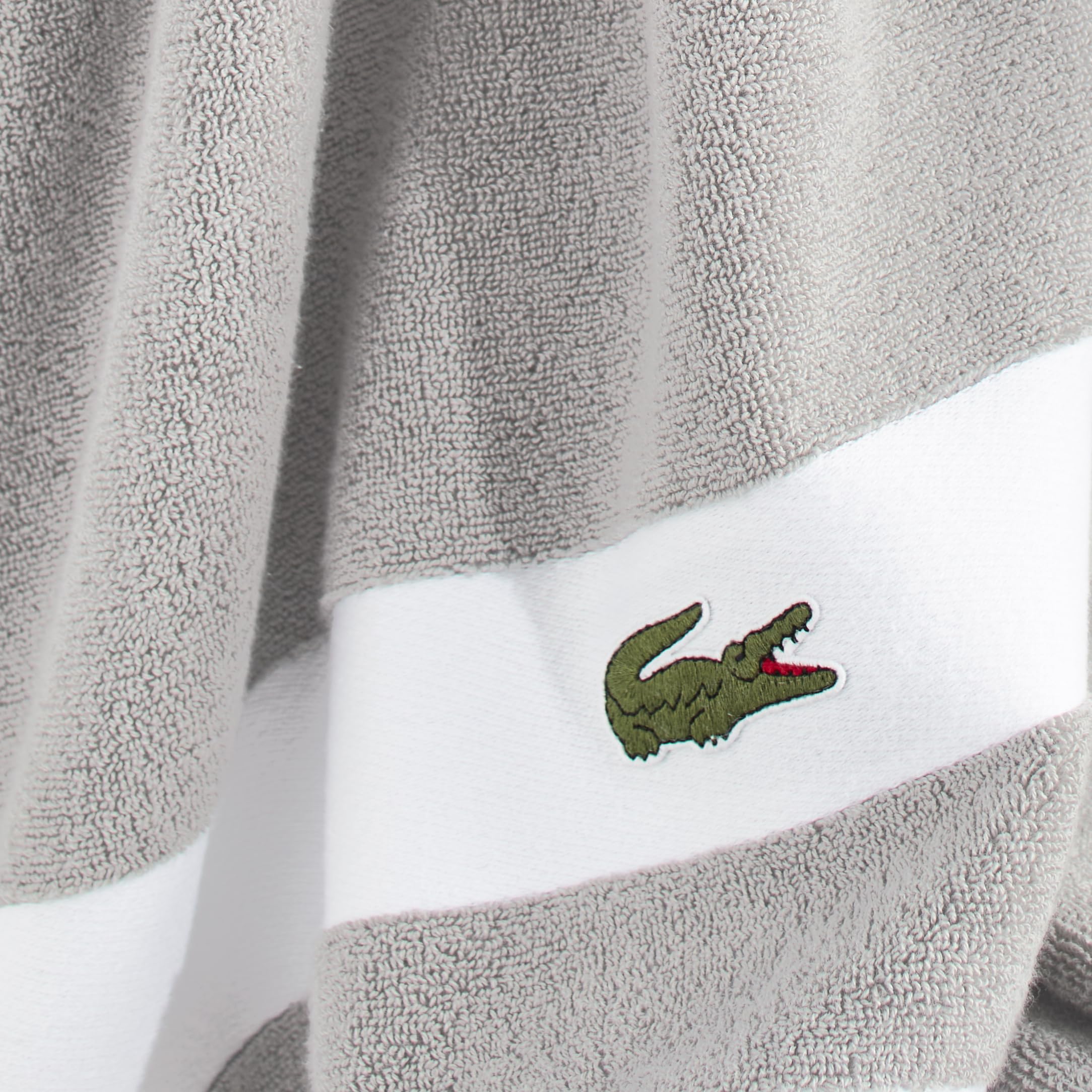 Lacoste Sport Stripe 6-częściowy zestaw luksusowych ręczników bawełnianych – wykonany w 100% z miękkiej bawełny Supima, chłonny i szybkoschnący, zawiera 2 ręczniki kąpielowe, 2 ręczniki do rąk, 2