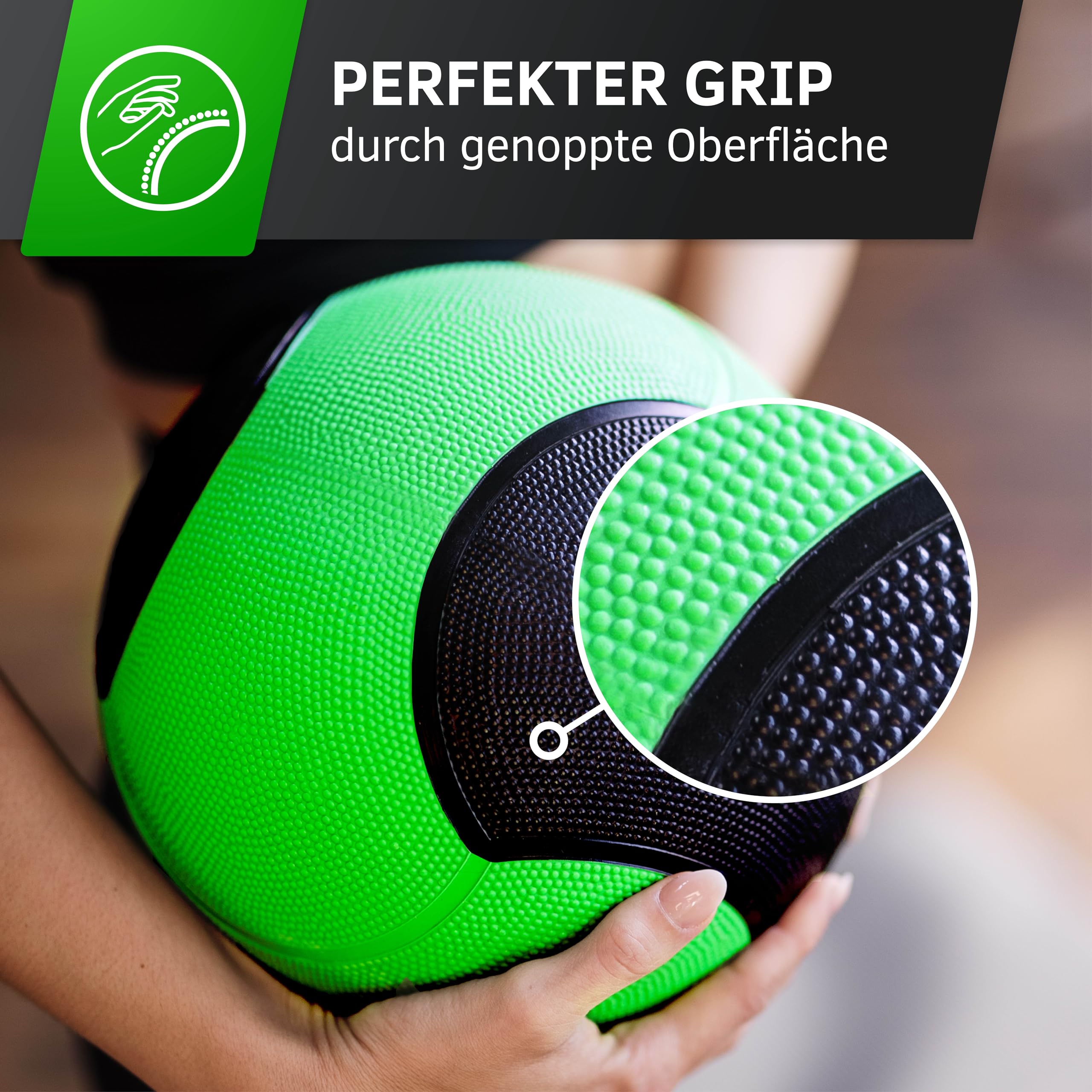 TOOLZ Medizinball für effektives Krafttraining - Medicine Ball für das Schnellkraft-, Explosivkraft- und Kraftausdauertraining