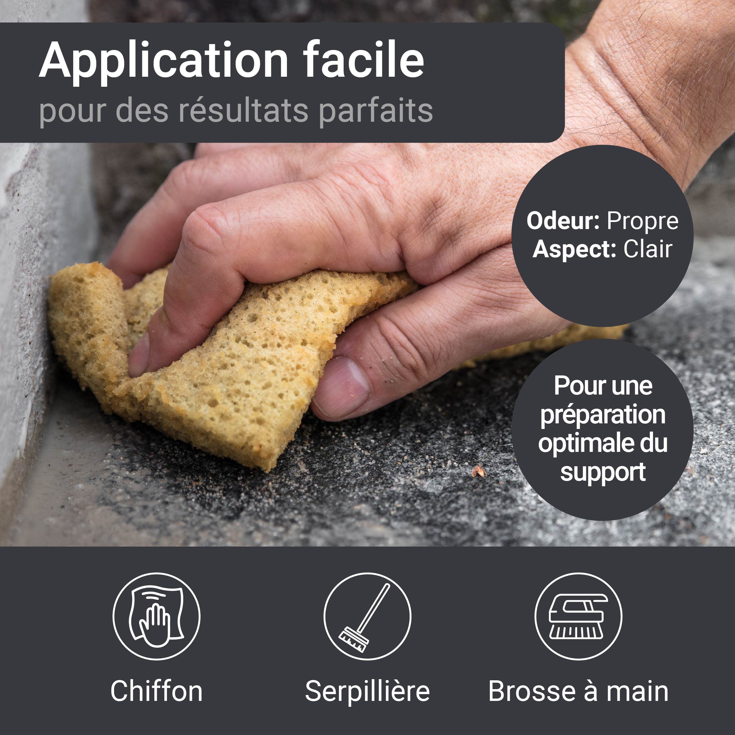 Pré-nettoyant intense W810 Solution de nettoyage pour béton, ciment avant toute peinture - 10L
