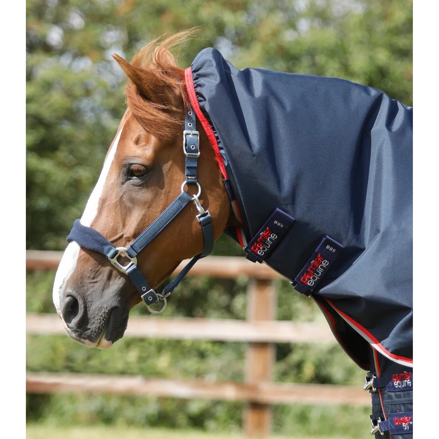 Coperta impermeabile per cavalli con copricollo Premier Equine Buster 50 g