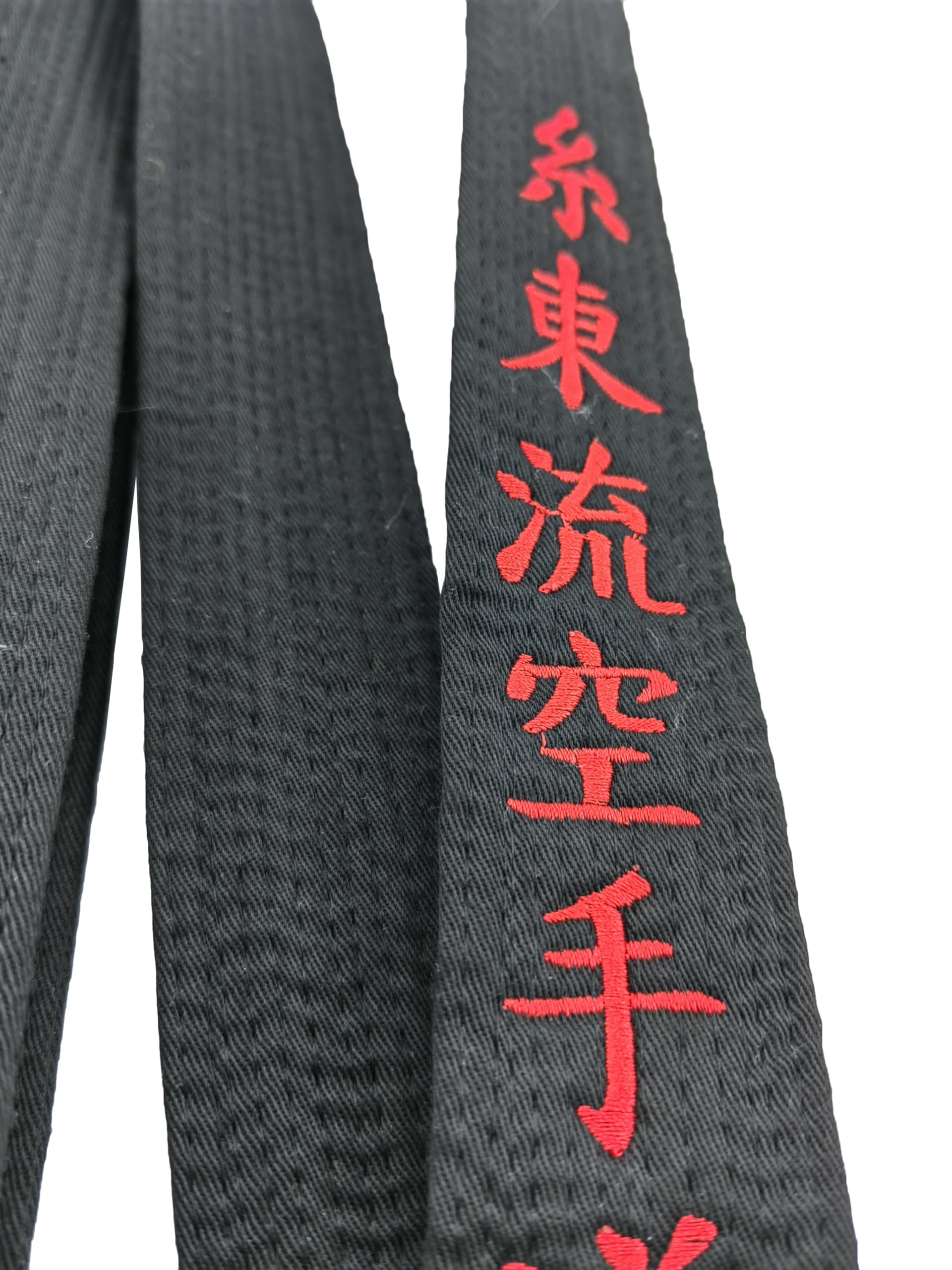 Shito-Ryu - Cinturón de karate negro de 4 cm de ancho, cinturón japonés bordado unisex