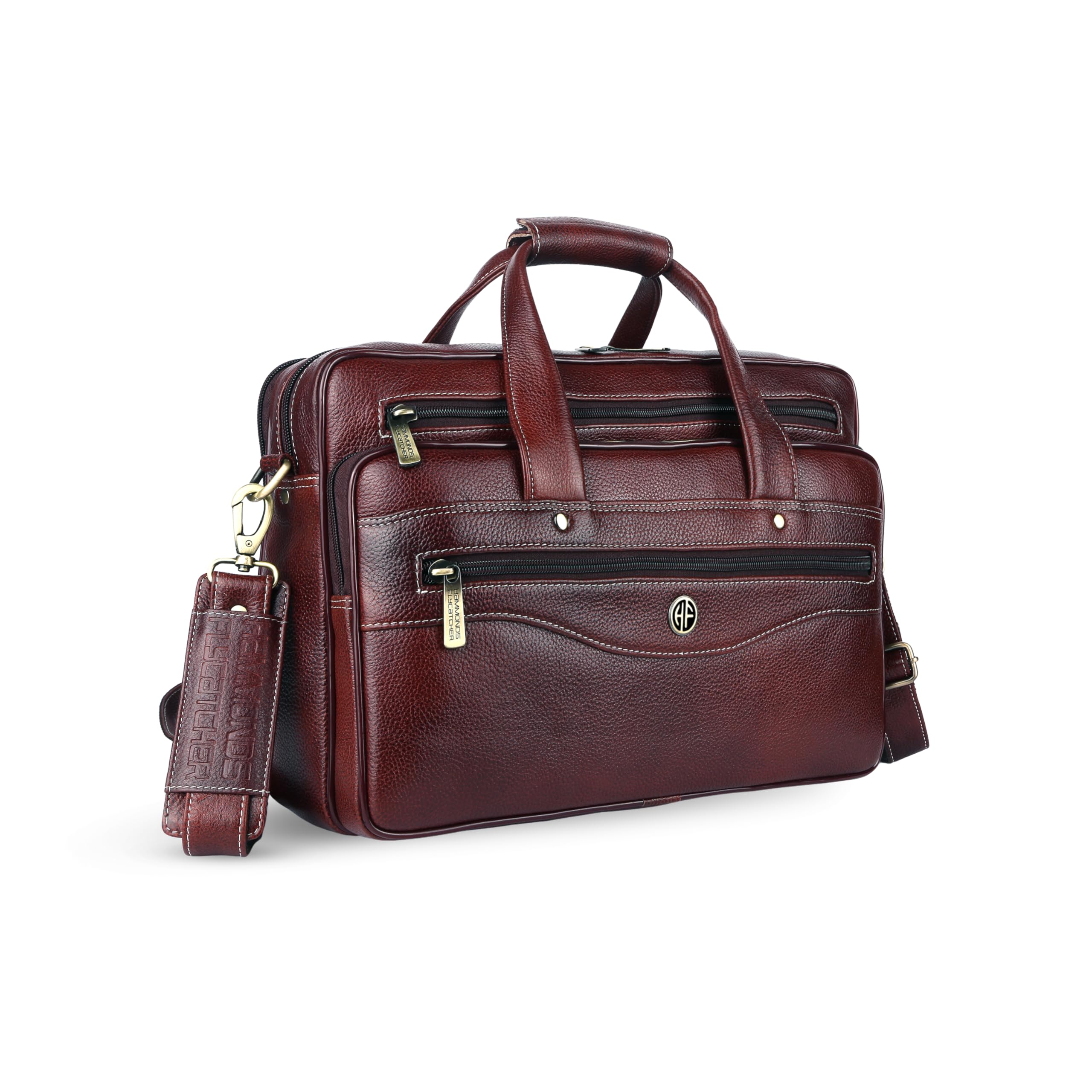 HAMMONDS FLYCATCHER Genuine Leather Laptop Bag Cum Office Messenger Bag