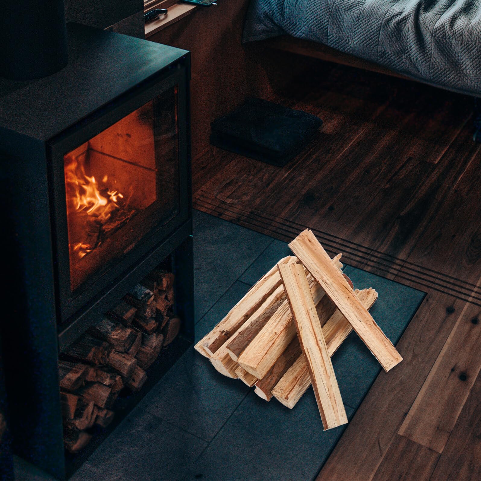 Operitacx 10 Stück Künstliches Brennholz Braun für Kamin Dekoration und Gemütliche Atmosphäre im Innenbereich als Kamindekoration oder Fensterauslage