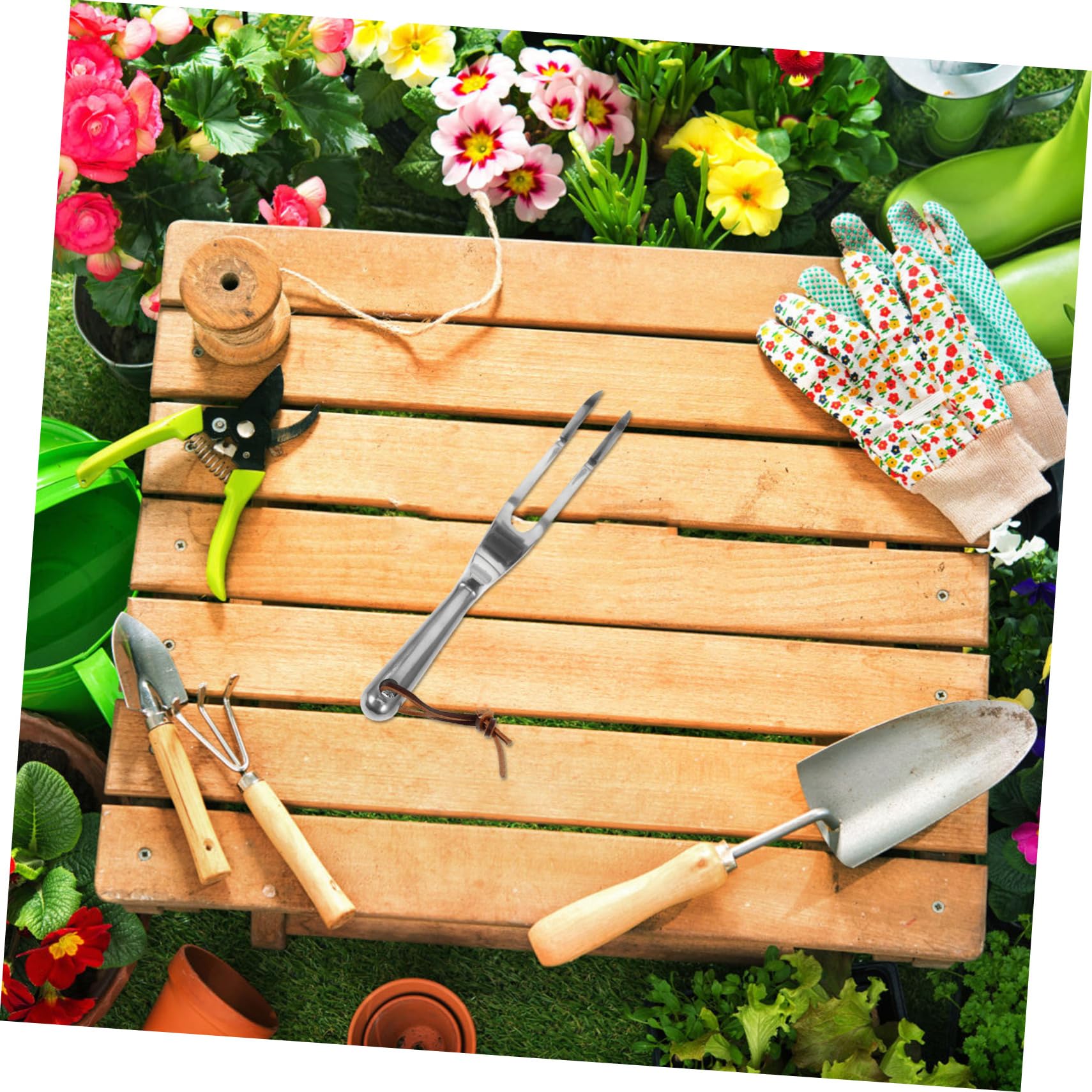 Mipcase 3 Pezzi strumenti da giardinaggio strumento di diserbo paesaggio rastrelli raccoglitore piccolo rastrello coltivatore a mano Lega di magnesio e alluminio Silver