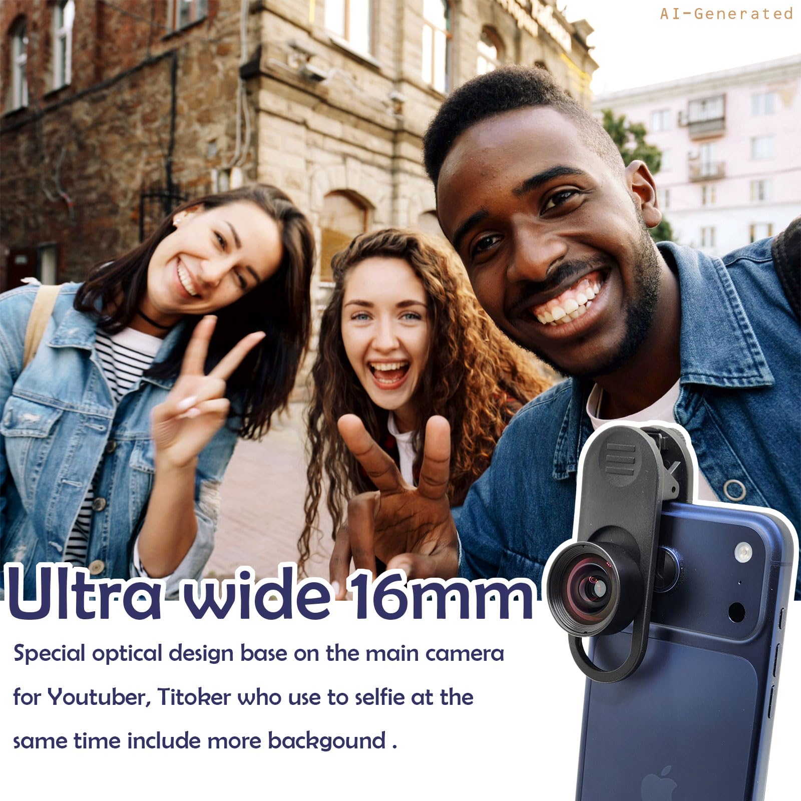 FotoZ - Kit de lentes de fotografía profesional con luz de relleno LED recargable, lente gran angular, lente macro, clip plano, funda de transporte para iPhone, Android, smartphone, tableta y portátil