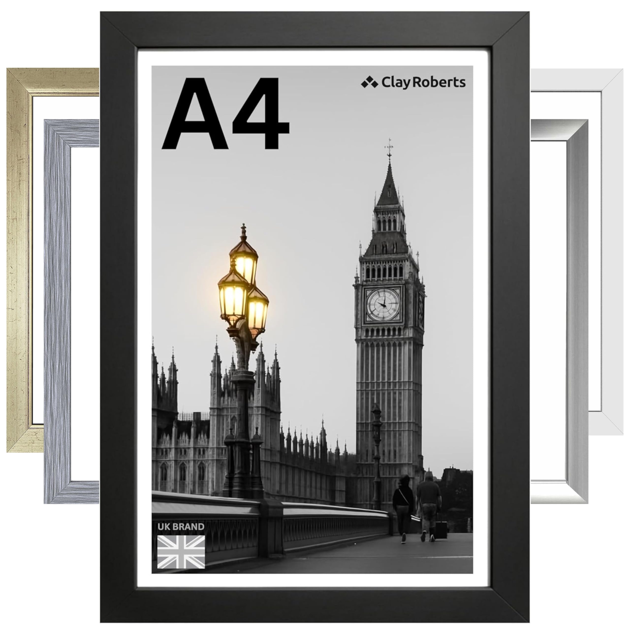 A4 Photo Frame, Picture Frame, Certificate, Art Print Poster, 21cm x 29.7cm, Black Frames, A4 Photo Collage Gallery Display