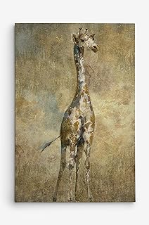 WEXFORD HOME Summer Safari Giraffe Gallery Wrapped Canvas Wall Art, 12x18, Multicolor