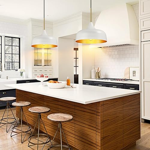 Miniatura 8 de Lámpara colgante de metal martillado de 12 pulgadas, lámparas colgantes de granja, lámpara colgante para isla de cocina, comedor, fregadero,