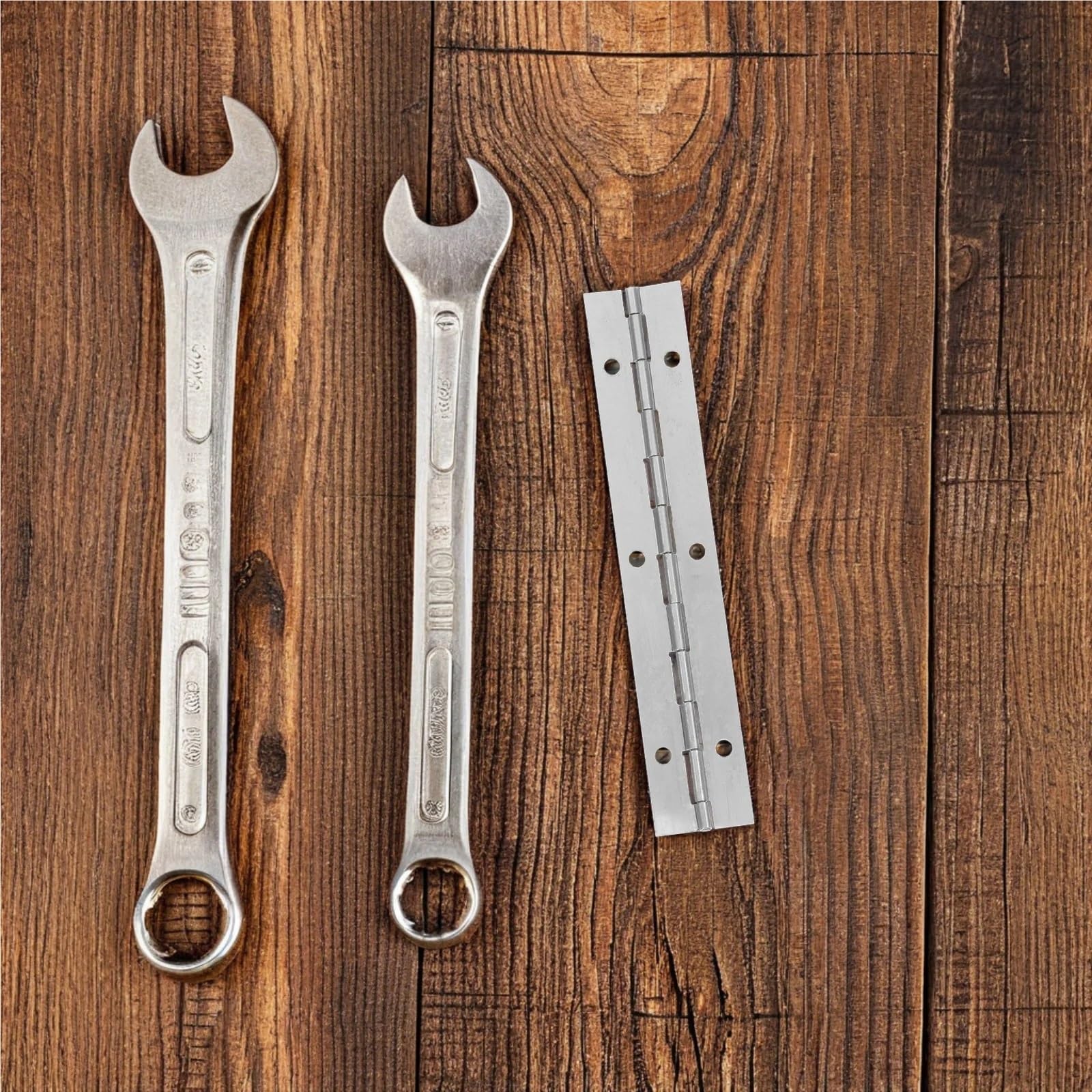 12 Stück Edelstahl-Klavierscharniere for Glas-Duschtür-Kabinett-Hardware Badezimmer-Küchengehäuse Silber für Klaviere Schranktüren