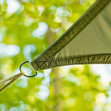 Lumaland Outdoor Sun Shade Sail with Fastening Ropes - Rectangle 8'x10' - UV Protection Sunshade for Patio Backyard Garden Outdoor Activities - Anthracite