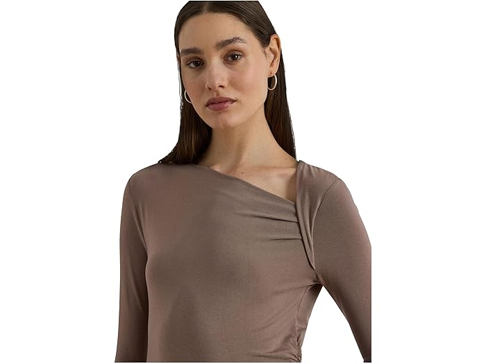 Stretch Jersey Asymmetrical Top - Image 2