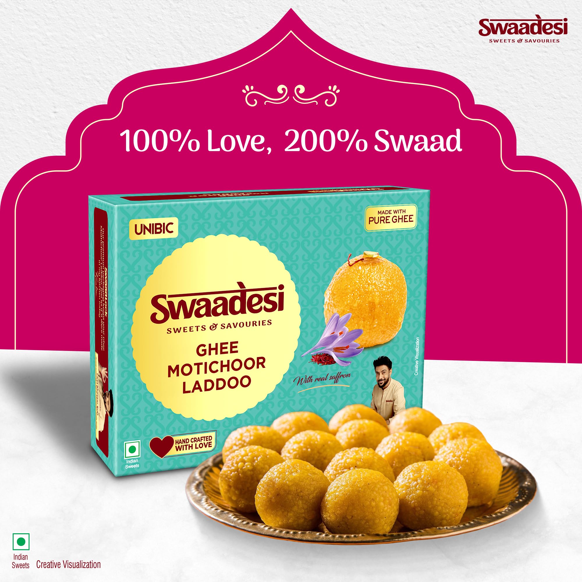 Unibic Swaadesi Ghee Mothichoor Laddoo - Fasting Special - Image 5 thumbnail