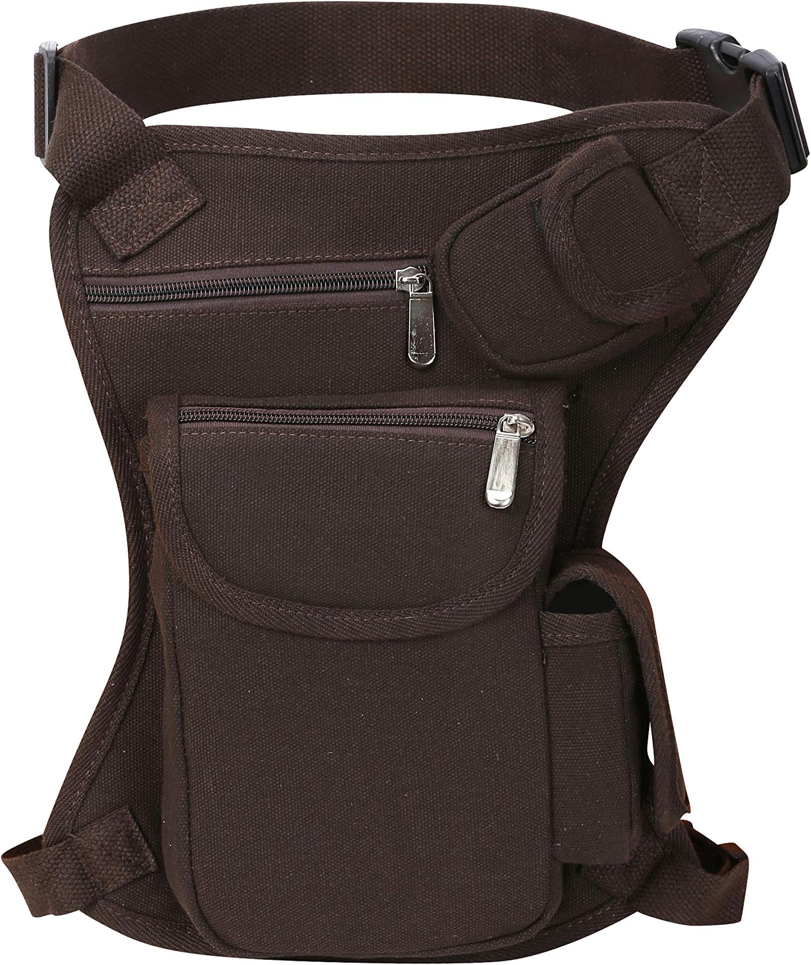 Canvas Waist Bag Fanny Pack Racing Drop Leg Bag Motorcycle Outdoor Bag