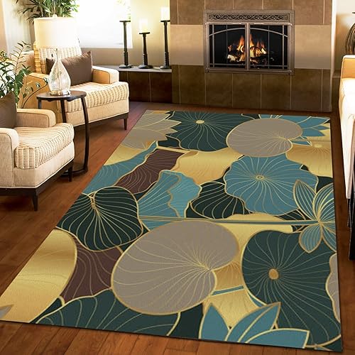 Miniatura 4 de Alfombras coloridas de lirio, alfombra moderna lavable a máquina, alfombra de sala de estar, suave y cómoda, resistente al desgaste y