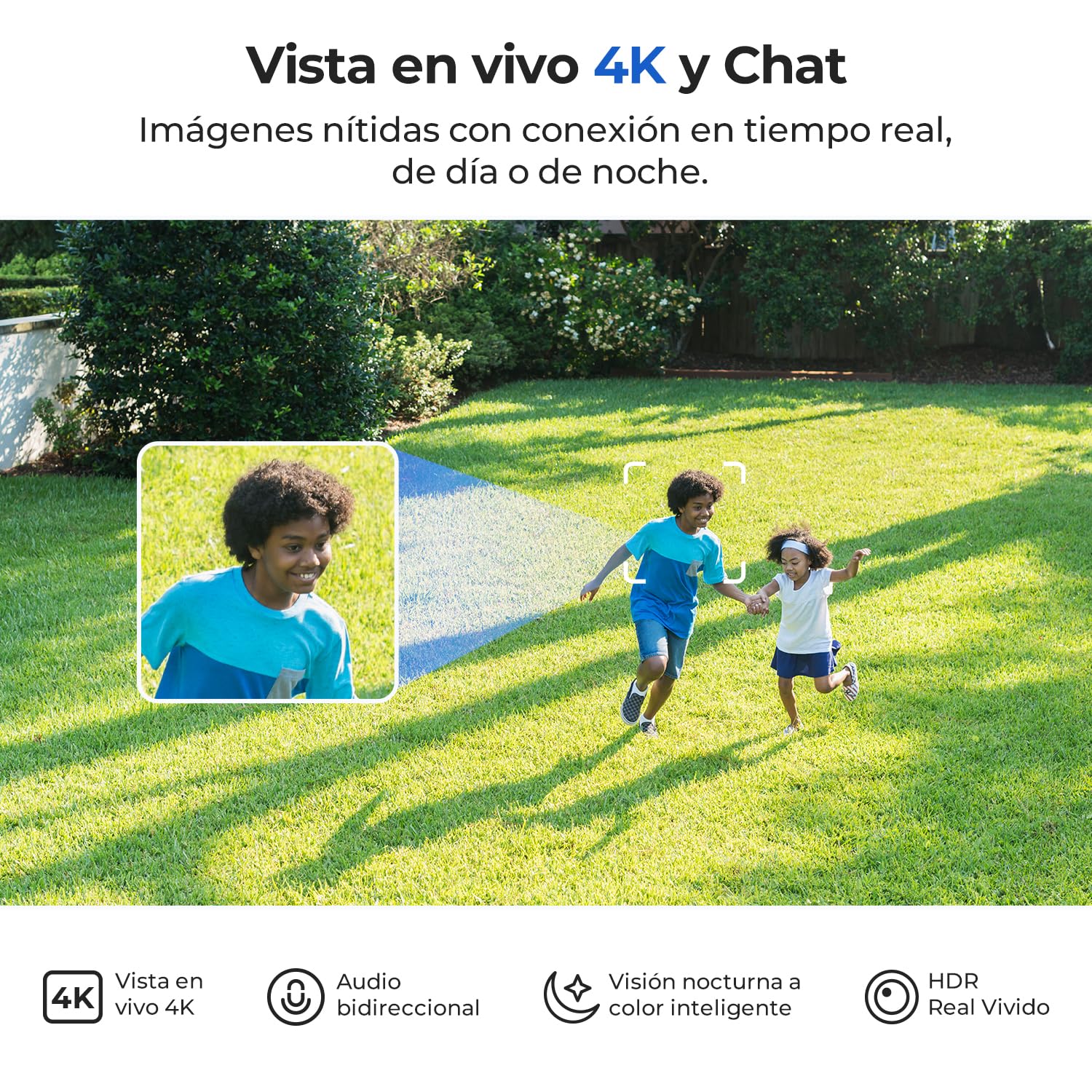 IMILAB 4K 8MP Cámara de Seguridad Exterior, WiFi 2,4/5GHz, Cámara Vigilancia 360° con Detección de Personas y Vehículos, Impermeable, Grabación Continua 24/7, Sin Cuotas Mensuales(EC6 Pro)