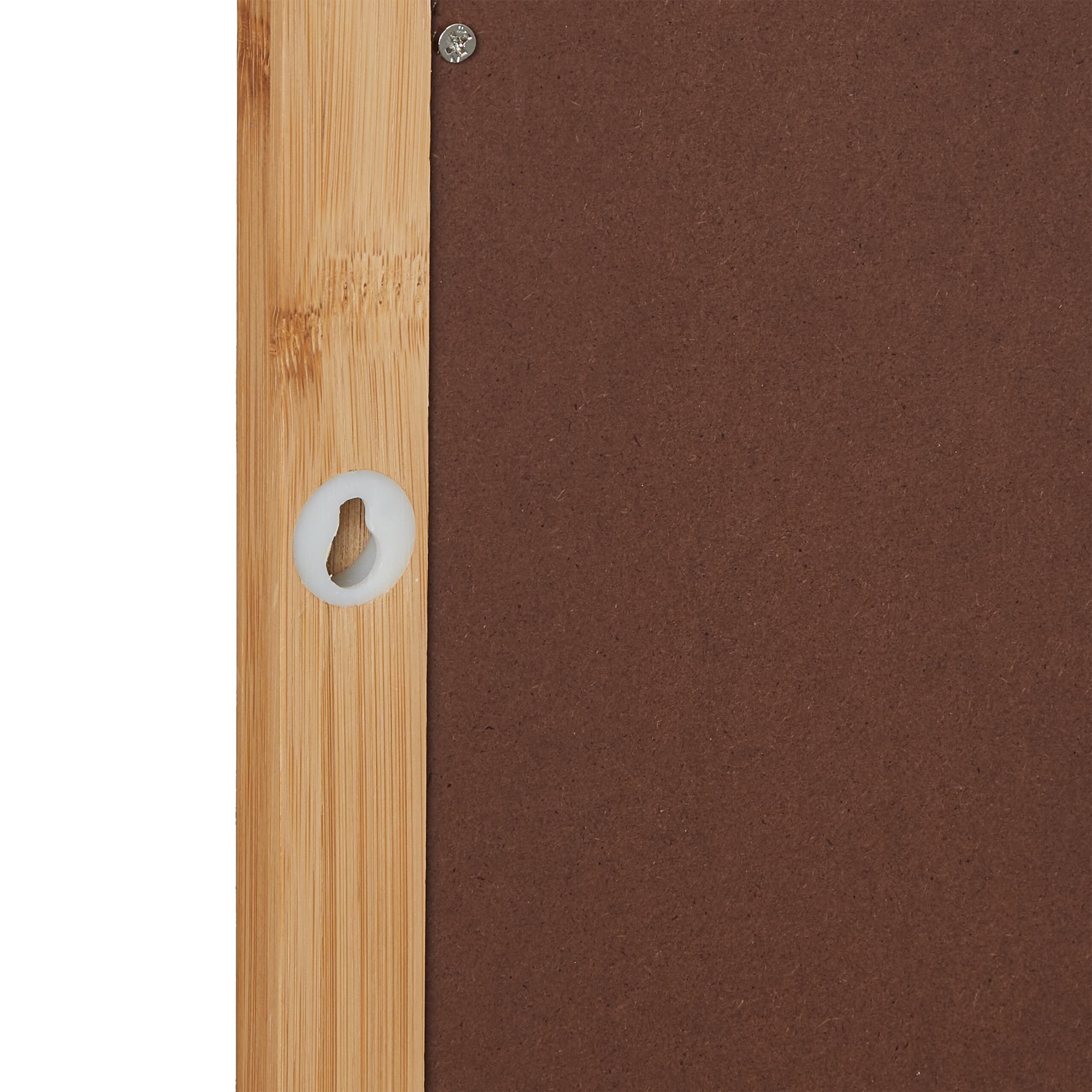 Relaxdays Specchio da Bagno con Mensola da Parete, Specchiera Quadrata con Ripiano, HLP: 61,5x60x12 cm, bambù, Naturale