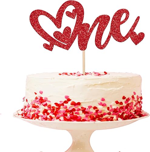 Rsstarxi 1 paquete de una decoración para tartas con purpurina para el primer día de San Valentín, amor, corazón, para el día de San Valentín, boda,