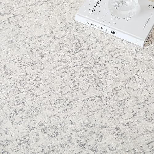 Vista 81 de StangH Alfombra para sala de estar, 5 x 7 pies, lavable, antideslizante, de lana sintética, alfombra de baño de pelo bajo, resistente, vintage