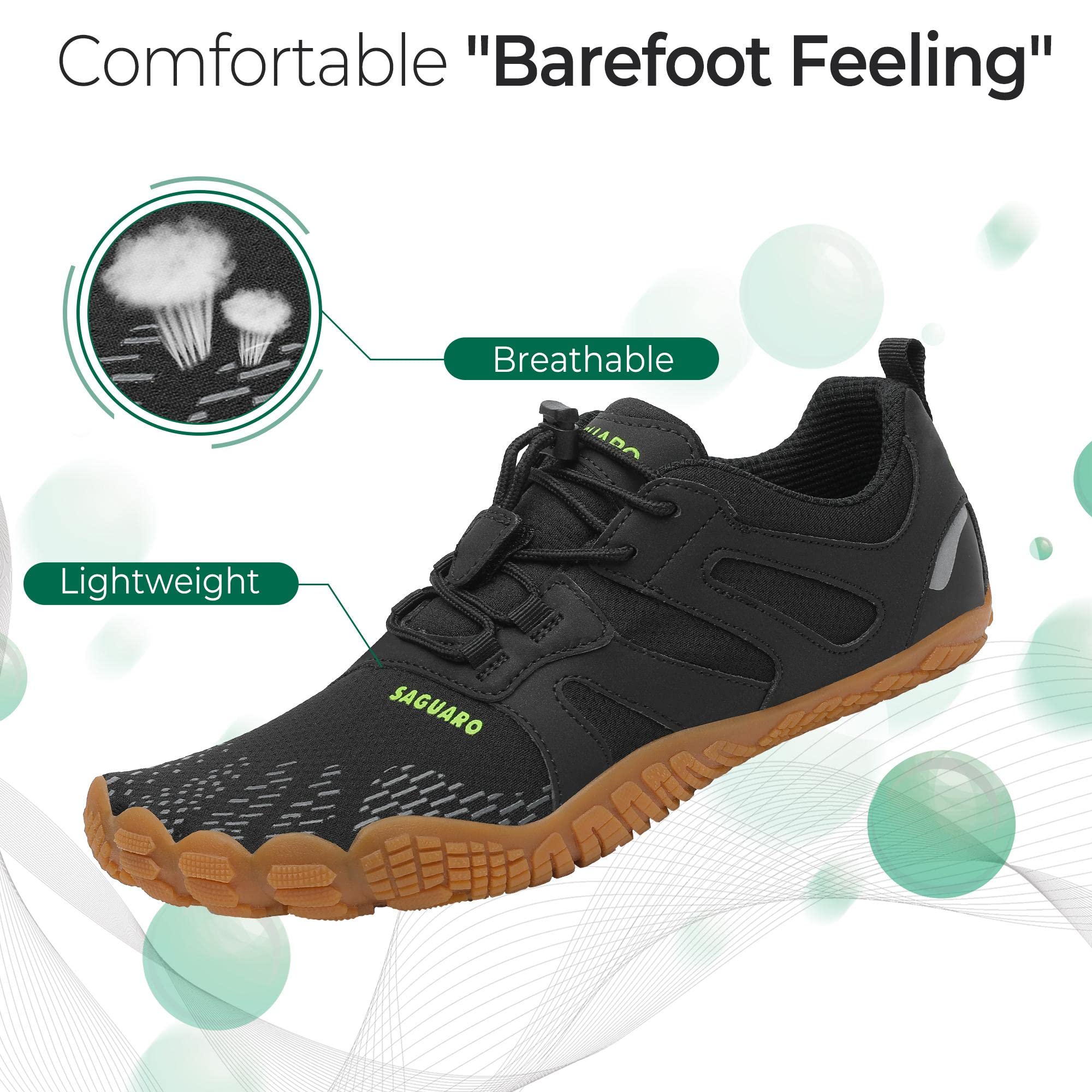 SAGUARO Uomo Donna Scarpe Barefoot Minimaliste Leggere Comod Scarpette da Trekking Trail Running GR.35-48