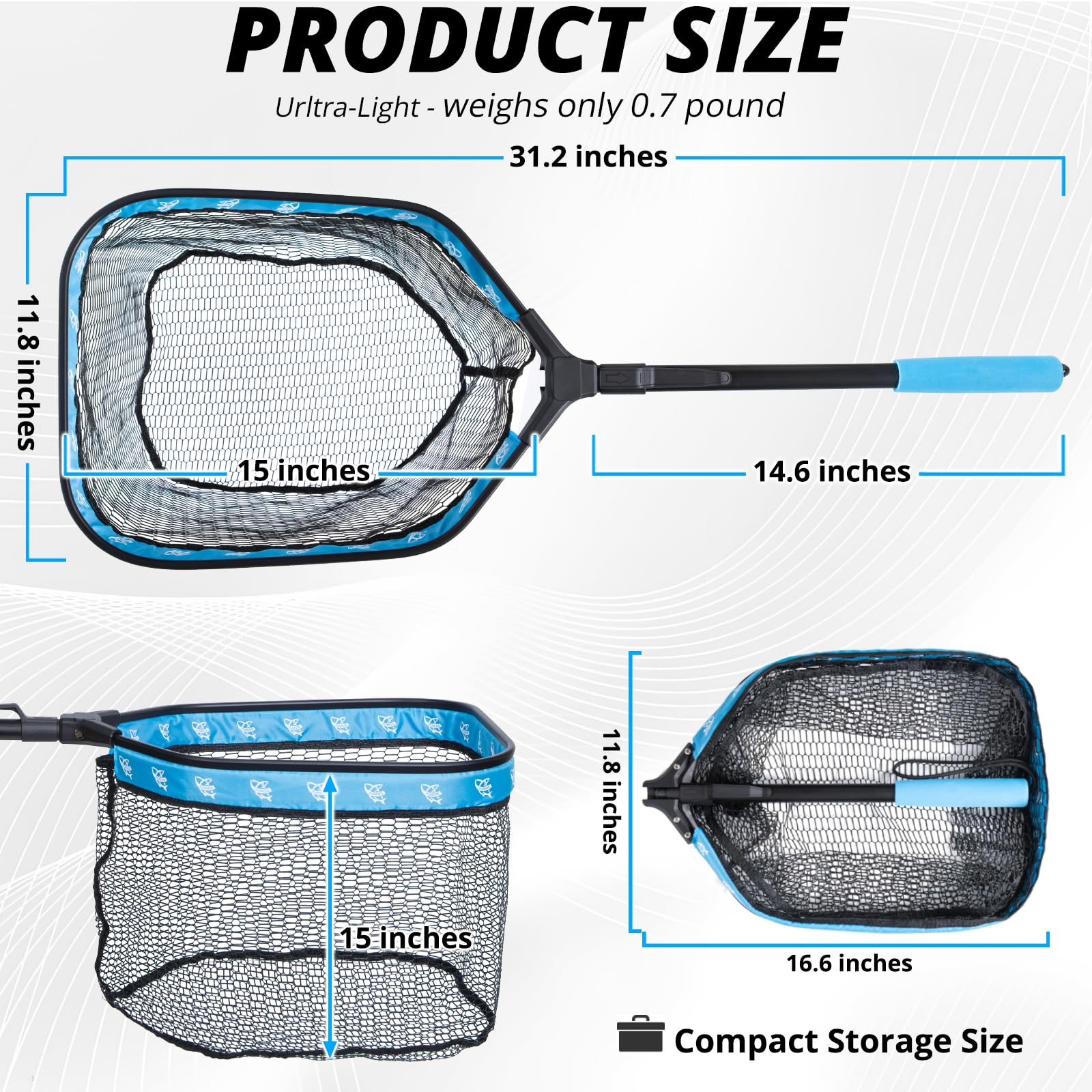 amy design fishing net Hand Crafted Landing Nets