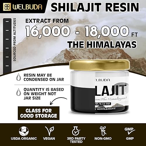 Miniatura 6 de Shilajit orgánico puro del Himalaya con ácido fúlvico, ácido húmico y más de 85 oligoelementos, suplemento de resina Shilajit que apoya el sistema
