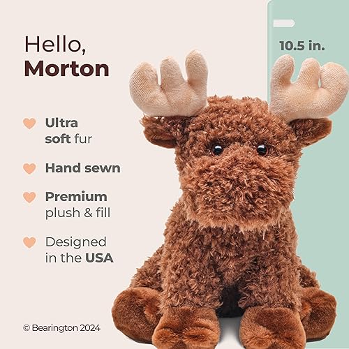 Miniatura 2 de Bearington Morton The Moose - Animal de peluche, 10.5 pulgadas