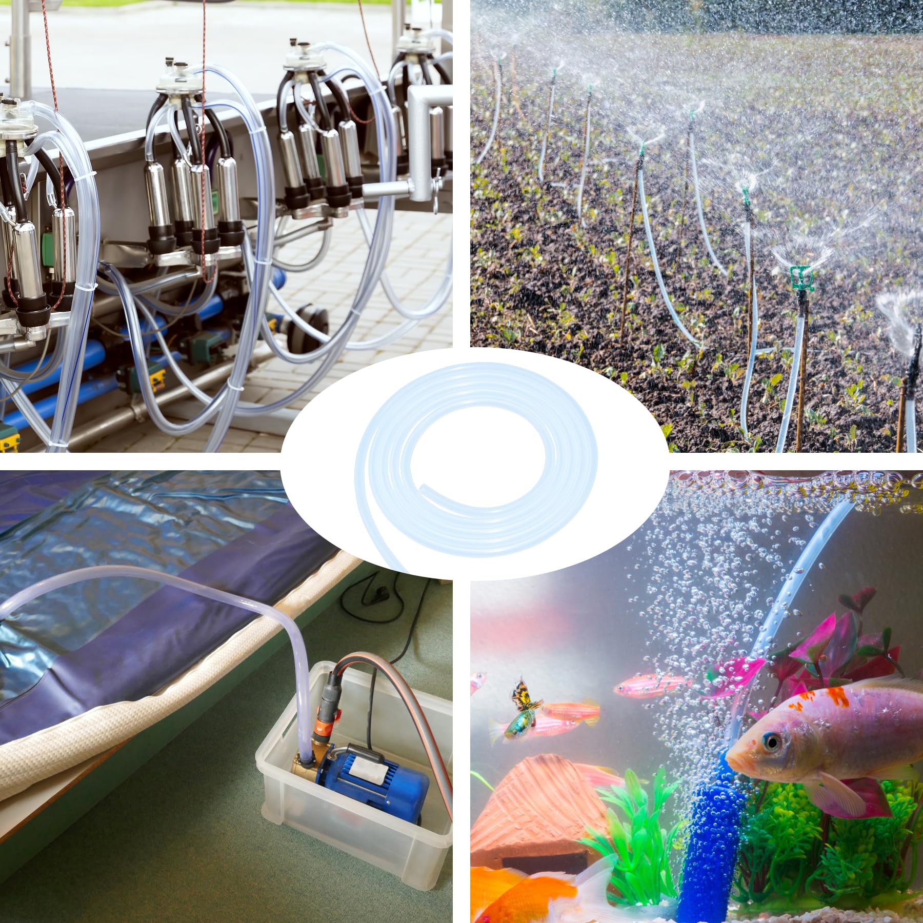 Tubo in silicone, iMeistek 3mm ID x 5mm OD, 8 metri, tubo flessibile per uso alimentare, tubo acqua-aria, per la trasmissione della pompa