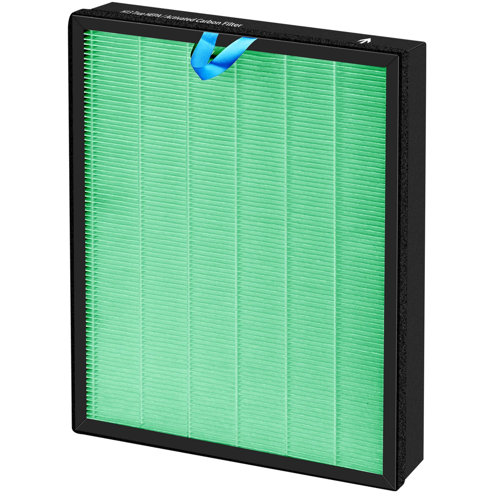 PullutyVital 100S Toxin Absorber Replacement Filter for LEVOIT Vital 100S Air Purifier,3-in-1 H13 True HEPA High-Efficiency Activated Carbon Filter,Vital 100S-RF-TX, 1 Pack, Green