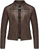 REPUBLIX RJ-8002 Womens Genuine Leather Biker Zip Jacket