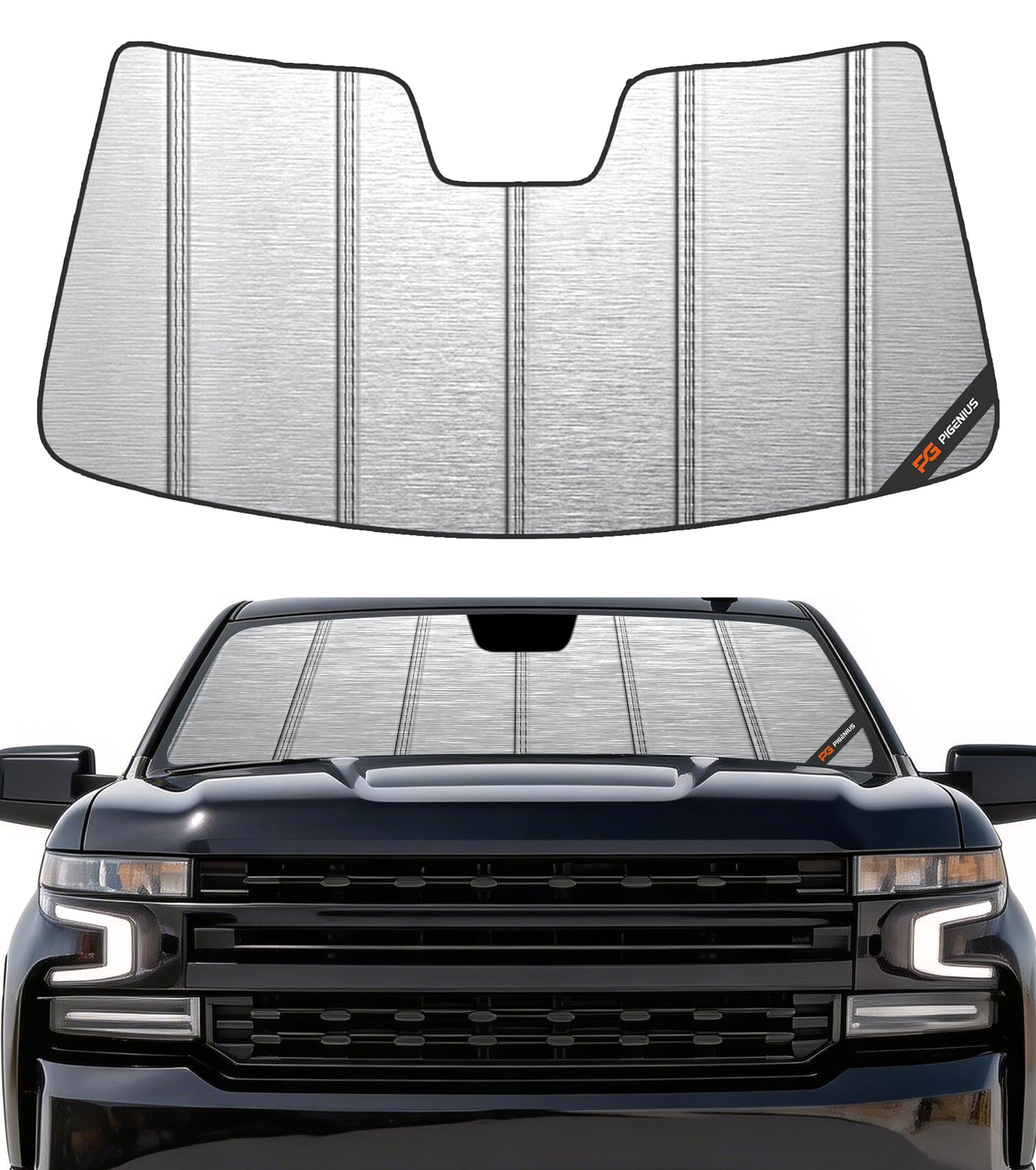 Photo 1 of Pigenius Windshield Sun Shade for Chevy Silverado/GMC Sierra 1500/2500/3500