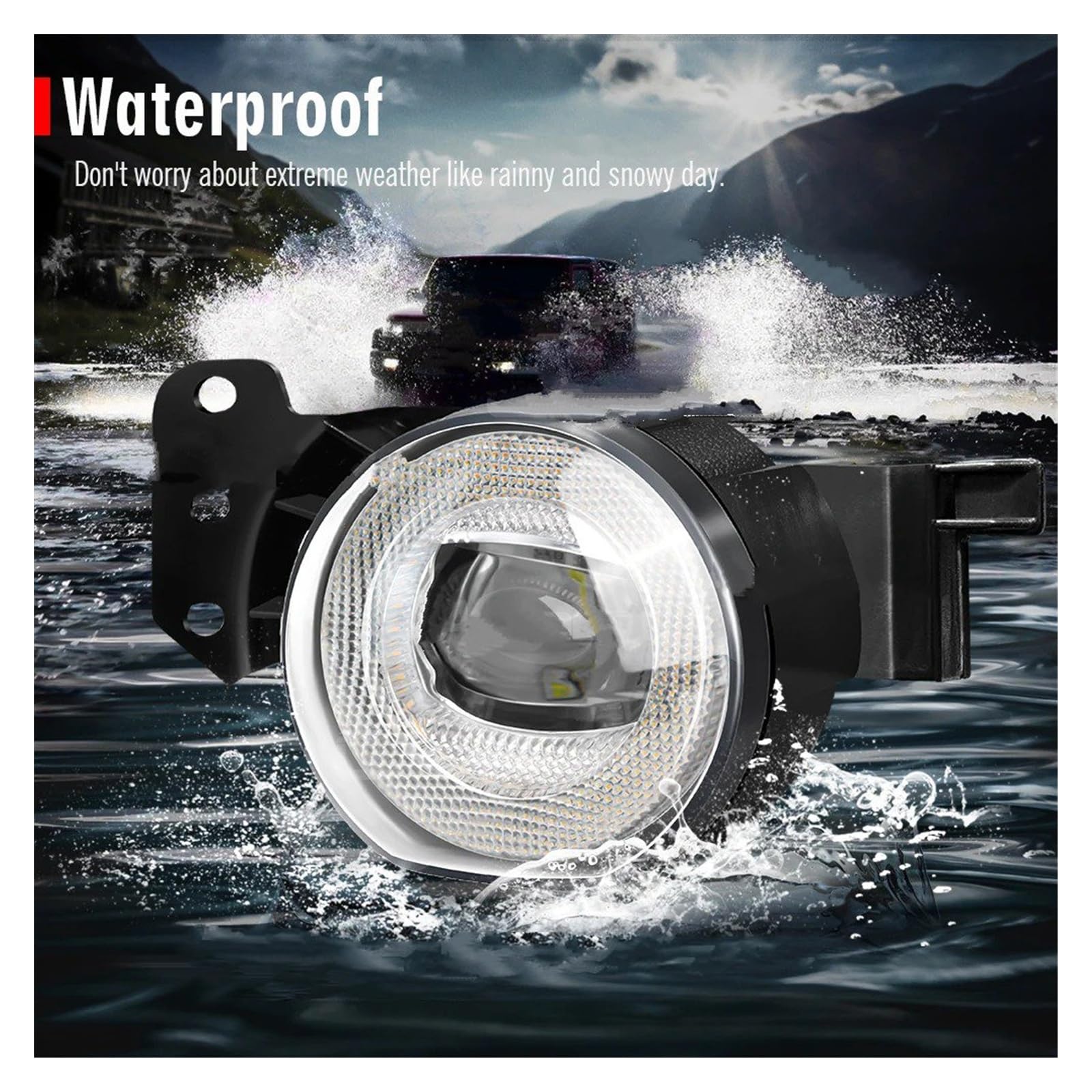Faro Antiniebla E46 E60 E63 E90 525i 530i 545i 550i 323i 325i Canbus LED Antiniebla Lámpara De Circulación Diurna 9006 2 X Luz Ojo Ángel DRL(Blanco)