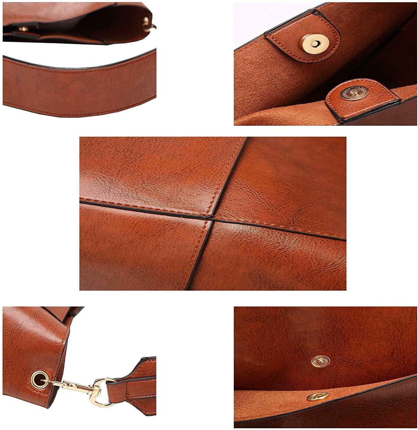 Molodo Womens Handbag, Pu Leather Bucket Tote Purse And Handbags Medium Satchel Hobo Purse Designer Work Shoulder Bags | Purse, Handbags, Medium, Satchel, Hobo Purse, Designer - Image 7