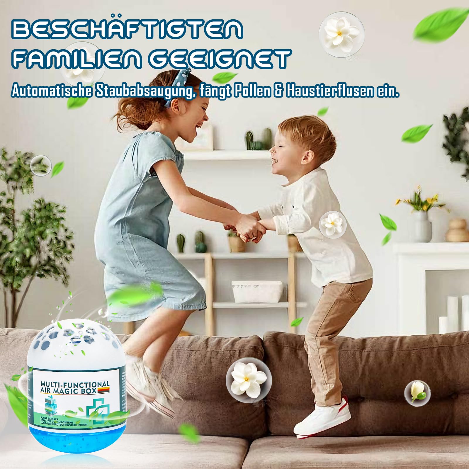4 unidades de interior para eliminar el polvo, caja mágica, limpieza de aire, caja mágica multifuncional, purificador de aire Atural, purificador de aire atural, para limpieza continua del aire, 120 g