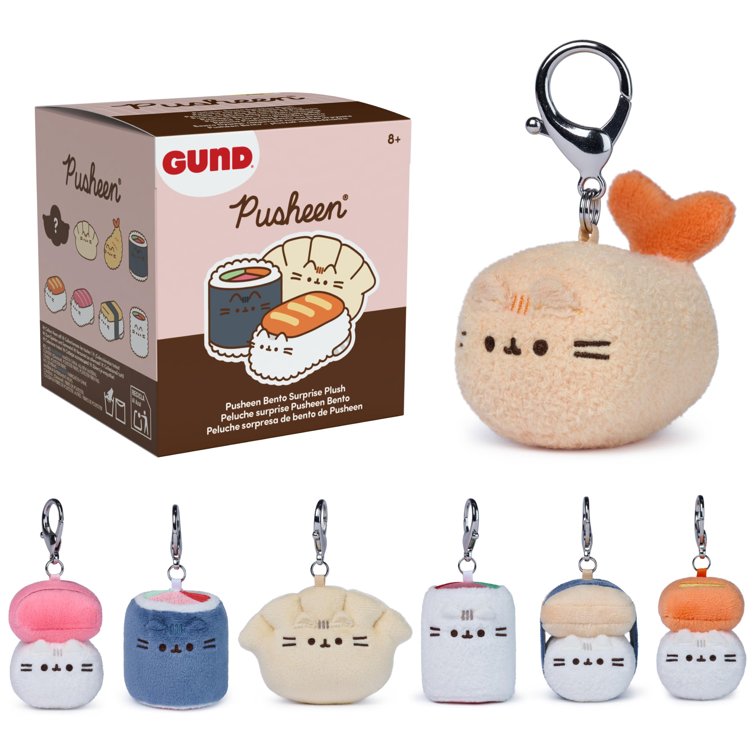 GUND Pusheen Bento Surprise Plush Series #25 Mystery Box Plushies, Multicolor, 3 (1 of 8 Random Styles)