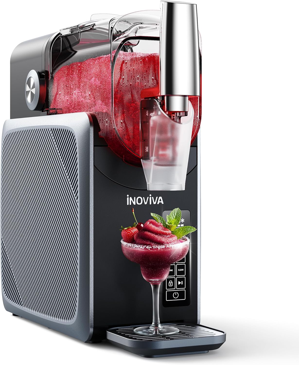 Slushie Machine, No Ice Needed, 88 oz INOVIVA Slushy Machine for Home with Self-Cleaning Function, Professional Frozen Drink Maker, 5 Preset Programs, Frozen Margaritas, Frappés, Milkshake, and More Grey (similar to photo)