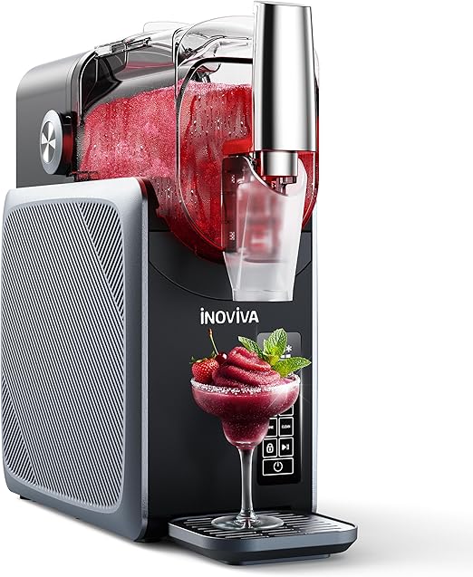 Slushie Machine, No Ice Needed, 88 oz INOVIVA Slushy Machine for Home with Self-Cleaning Function, Professional Frozen Drink Maker, 5 Preset Programs, Frozen Margaritas, Frappés, Milkshake, and More