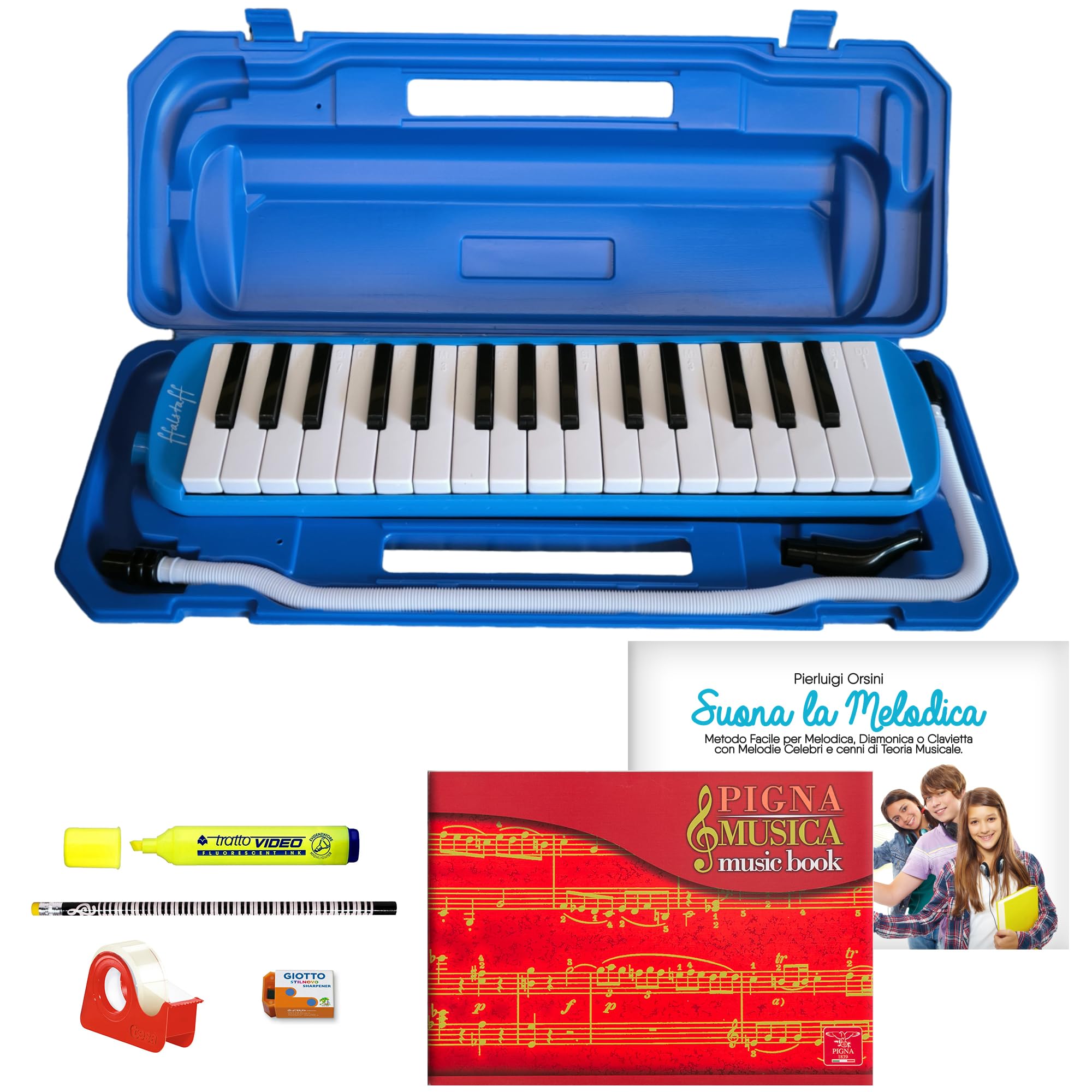 Alysée Melodica 32 Tasti - Strumento A Fiato Azzurro, Con Astuccio E Accessori - Foto 11