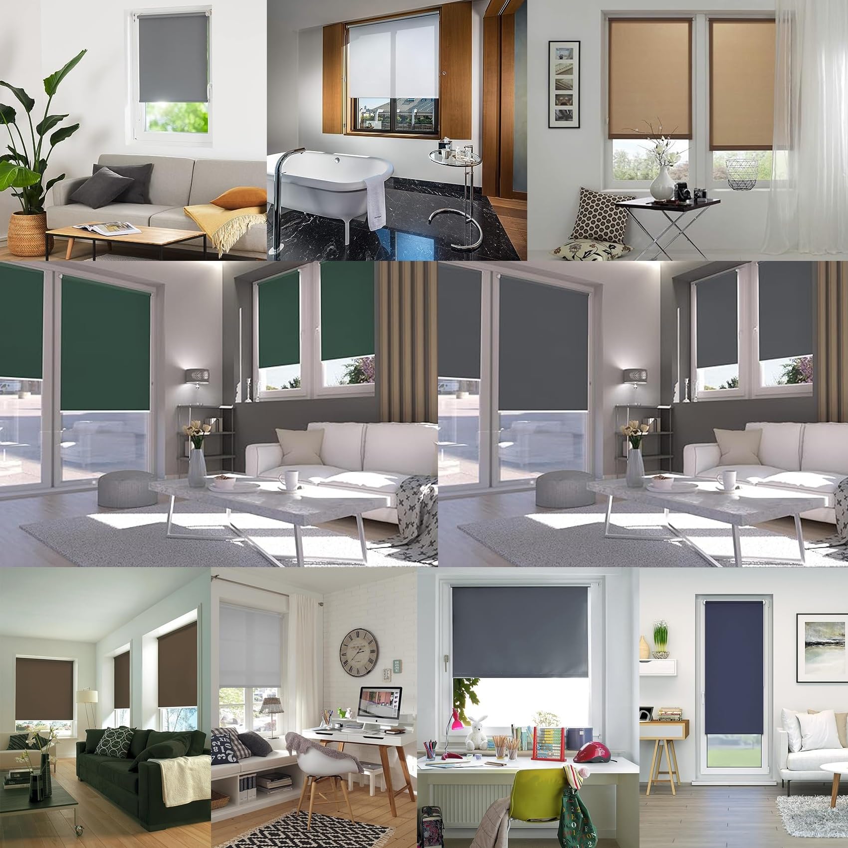 Tenda Oscurante 90 x 230 cm Protezione UV per la privacy, Tenda Da Tetto, Incl. materiale di montaggio, per Interni Porte e Finestre, Bianco