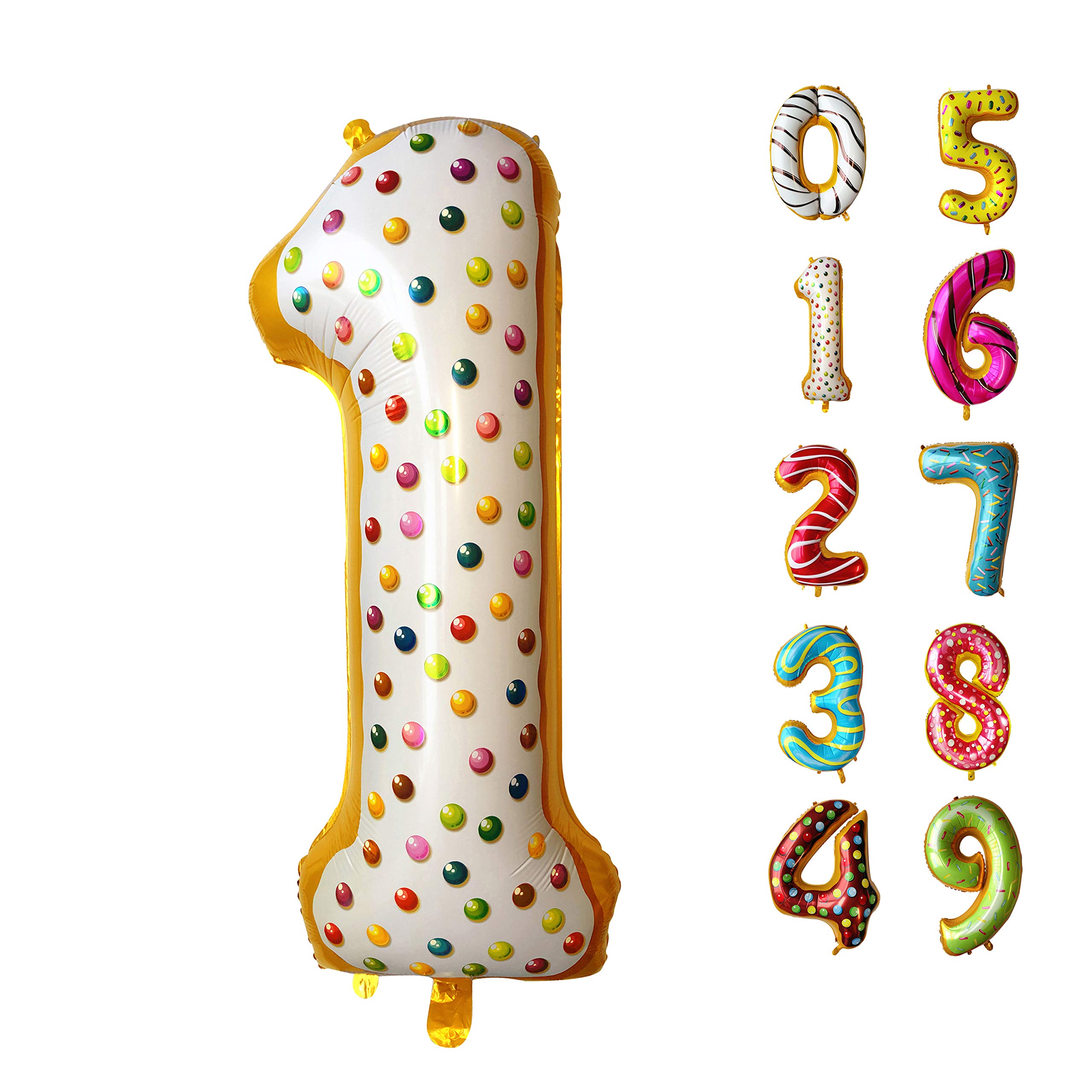 Sweet One Number Balloons Donut Birthday Party Decorations 40 IN Sprinkle Balloon 1st Donut Grow Up Party Supplies 1 Balloon for First Birthday Candy Balloons