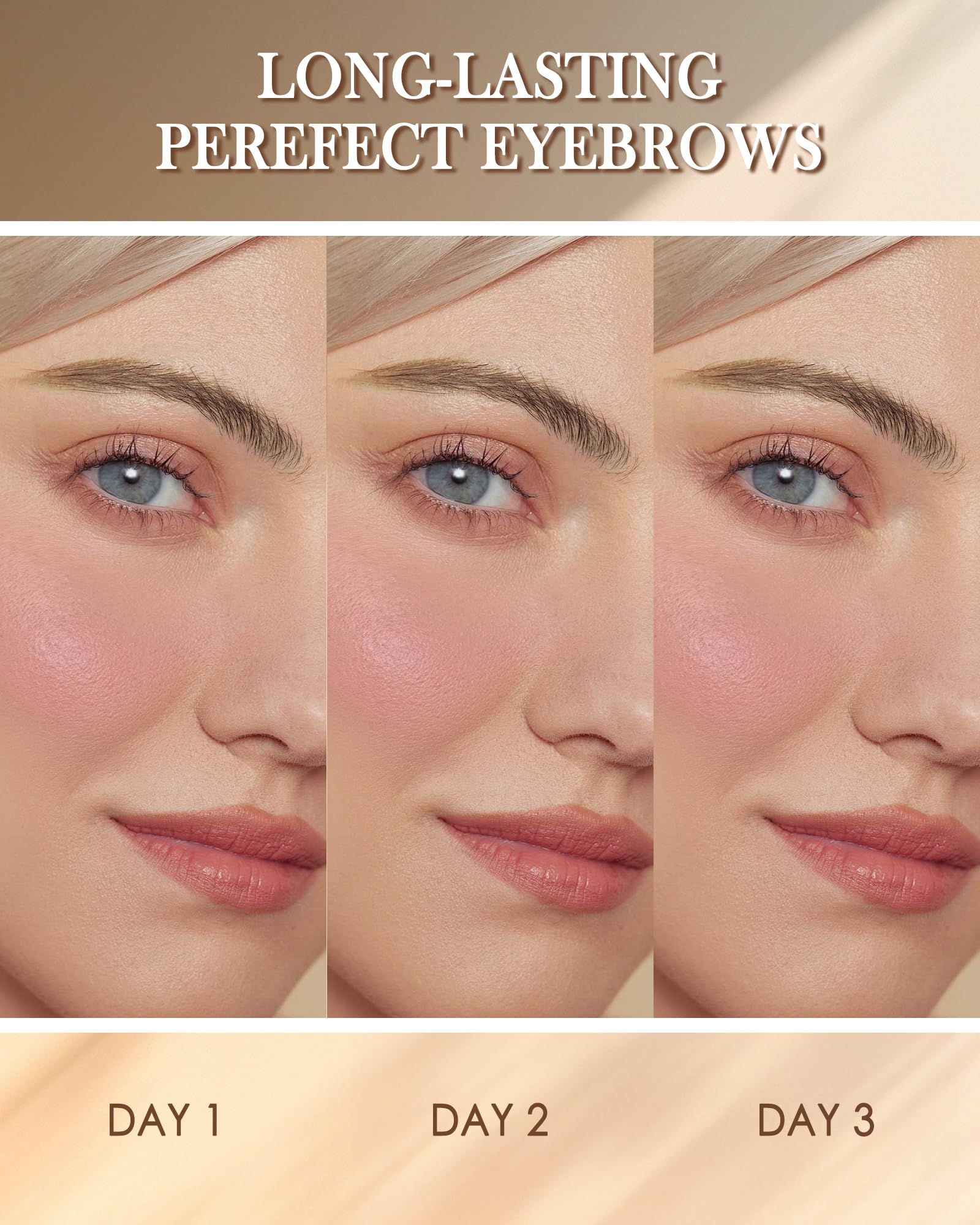 Eyebrow Tattoo Peel Off Gel Tint- 2Pcs Light Brown Tinted Eyebrow Tattoo Gel, Waterproof Transfer-proof Brow Stain - Image 4