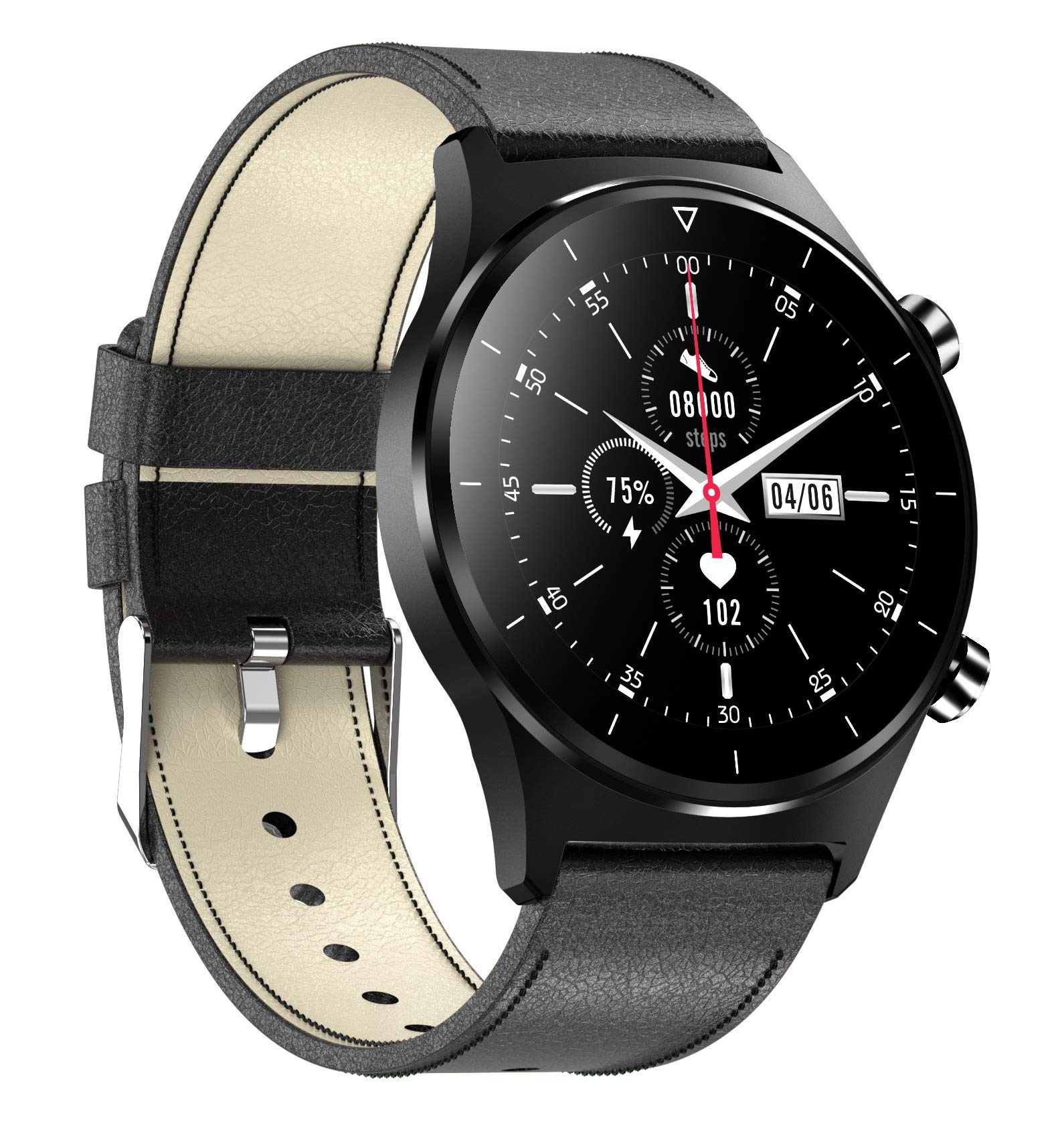 Timesbird Smart Watches for Men,1.28 Inch Touchscreen,Bluetooth Music,24 Exercise Modes, Main Interface Four Ui Dial Display Self-Defined Dial Heart Rate Sleep Monitor Blood Pressure