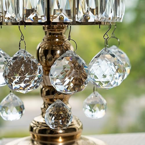 Miniatura 5 de HDCRYSTALGIFTS Suncatchers - Lámpara de cristal transparente con forma de prisma Feng Shui, lámpara colgante de gota (1.969 in)