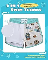 Vista 233 de maamgic Traje de baño para niños con forro de compresión elástico para niño Yema de Huevo Coco