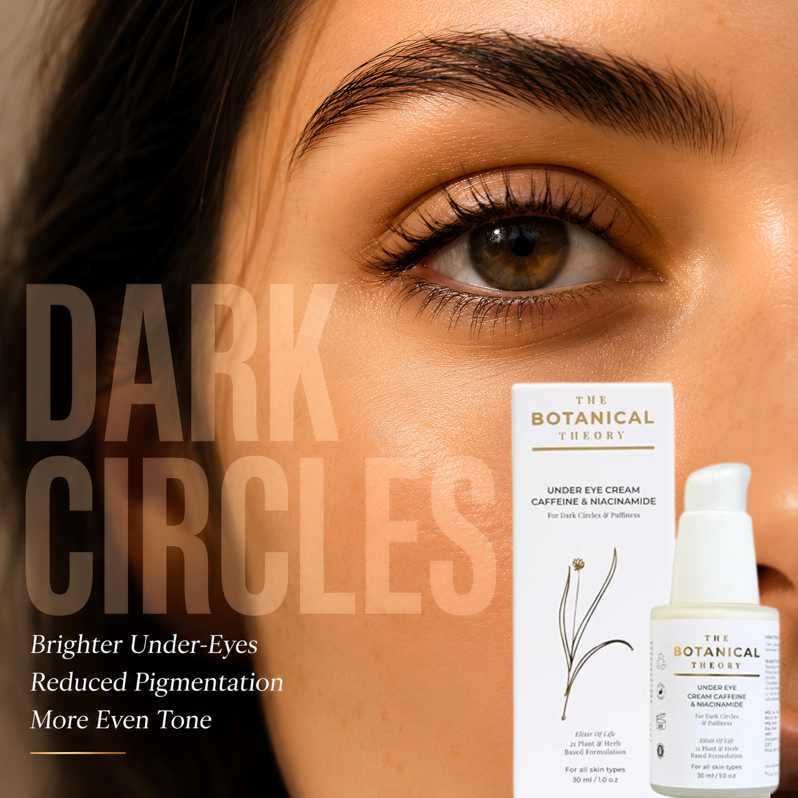 Under Eye Cream with Caffeine & Niacinamide | Reduces Dark Circles, Puffiness & Fine Lines | Hyaluronic Acid & Vitamin E | Hydrating Eye Cream | All Skin Types | Men & Women - 30 ML — Amazon image 8